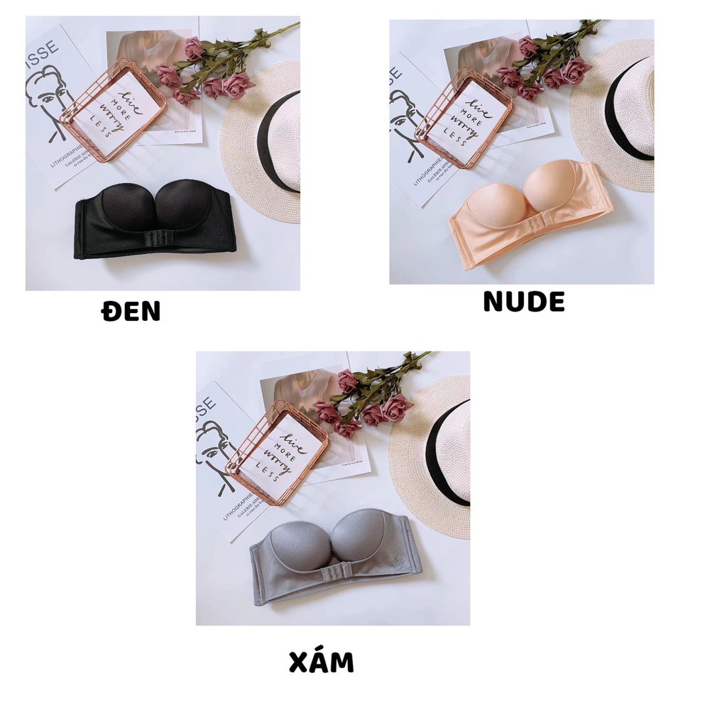 Áo Lót Nữ - Áo Lót Đúc Su không gọng nâng ngực chống tuột mặc hở vai tạo khe siêu sexy DAN STORE MÃ  AL14
