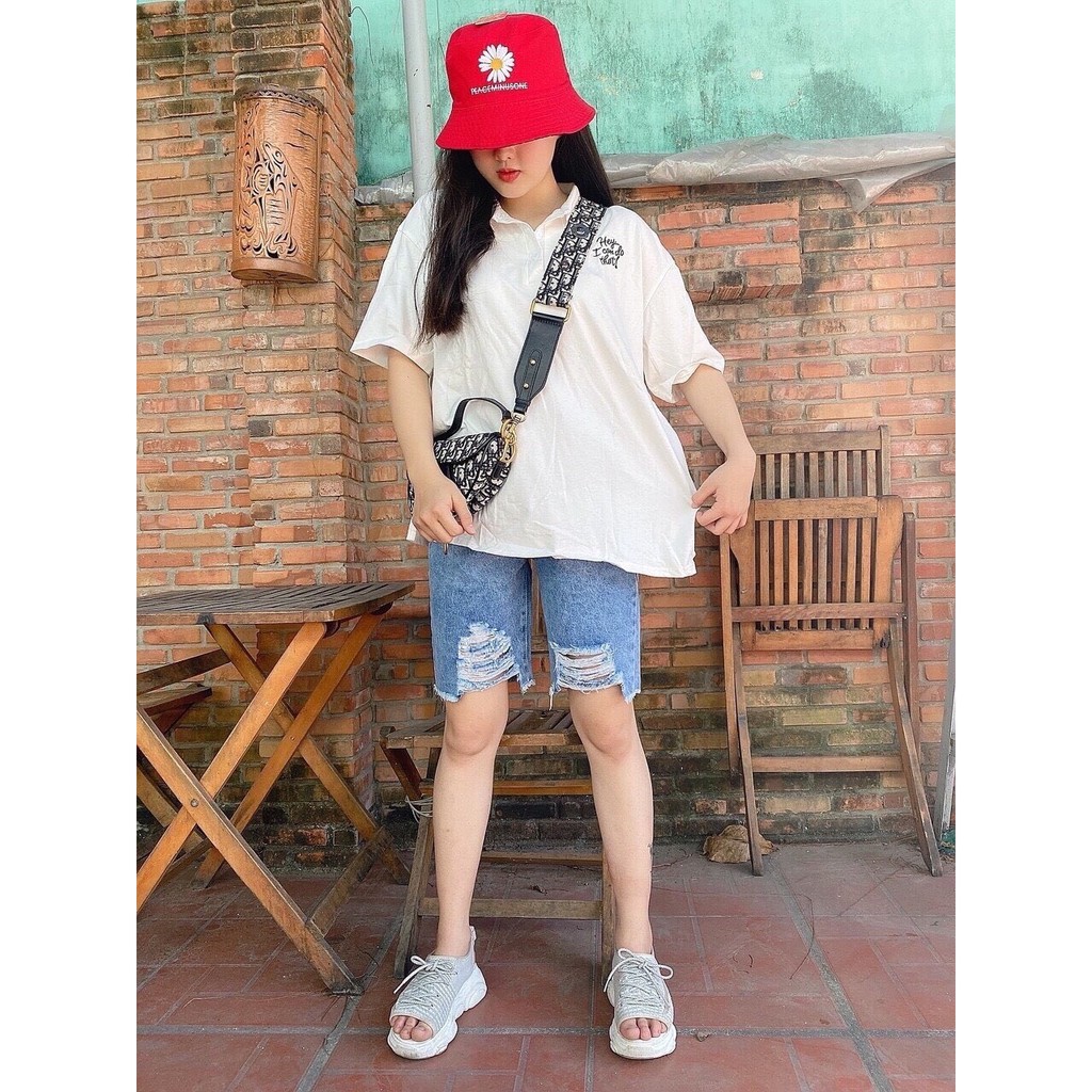 quần jean ngố rách 2 BÊN HÌNH U 4017 LL-4