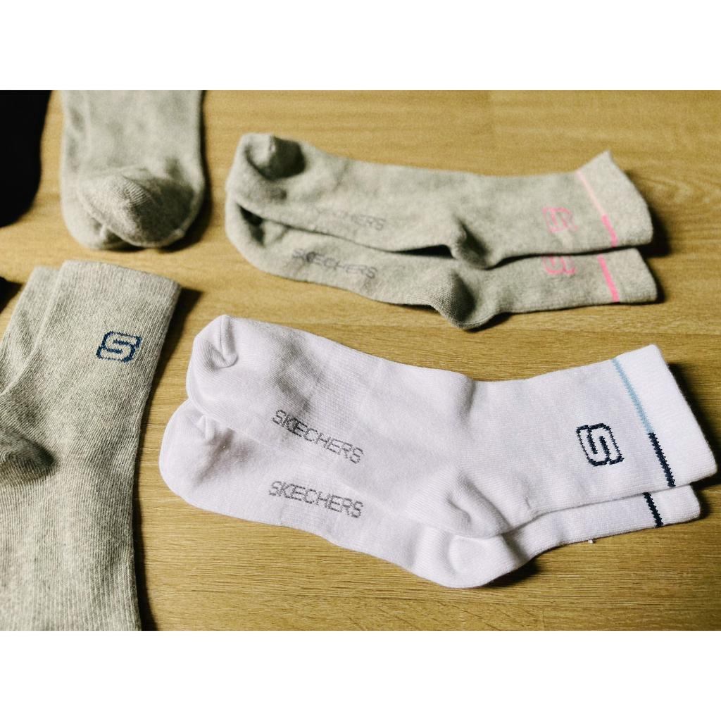 Tất vớ cổ trung SKECHERS thể thao dành cho nam nữ unisex mềm mịn chất cotton thoáng mát thoải mái tối đa