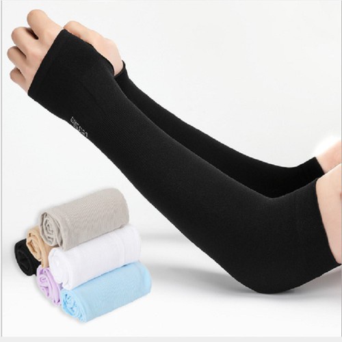 Găng tay dài chống nắng LETSSILIM xỏ ngón - Bao tay co dãn 4 chiều thoáng khí chống t