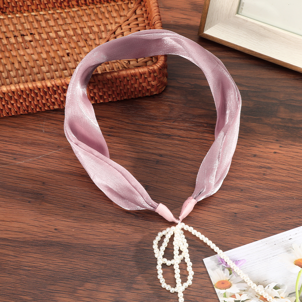 Korean New Pearl Hair Band Ins Pearl Fabric Hairband