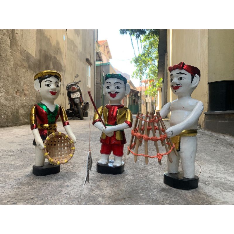 Rối nước dân gian - quà tặng độc đáo, giáo dục trẻ bác nông dân đi câu cá size lớn hàng đẹp