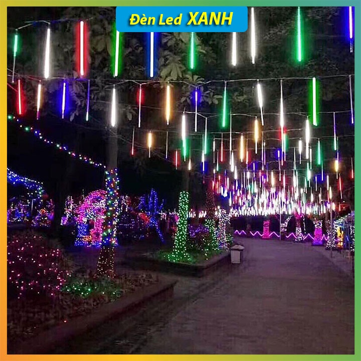 Đèn led trang trí, đèn sao băng 8 ống - 50cm nhiều màu trang trí ban công, cây cối,... siêu bền, siêu đẹp