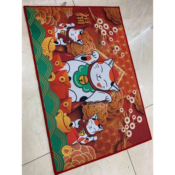 Thảm mèo thần tài 60x40cm