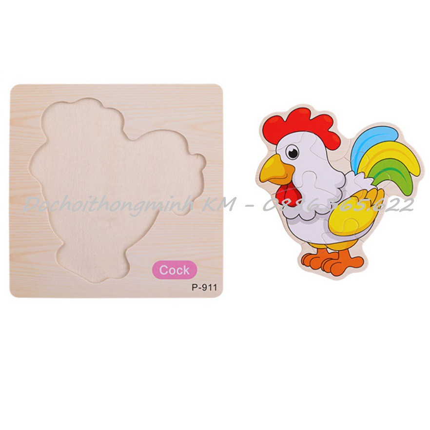 Ghép hình Puzzle bảng đơn giản cho bé tập ghép