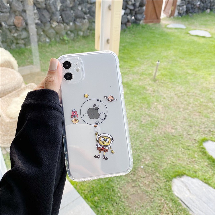 Ốp Điện Thoại Silicon Trong Suốt Họa Tiết Hoạt Hình Dành Cho Iphone 12 Pro Max 11 Xs XR 8 Plus | BigBuy360 - bigbuy360.vn