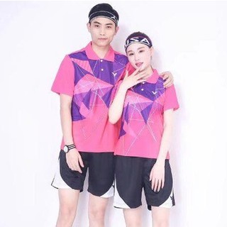 Bộ Quần áo cầu lông Victor 1777 hồng (nam,nữ)