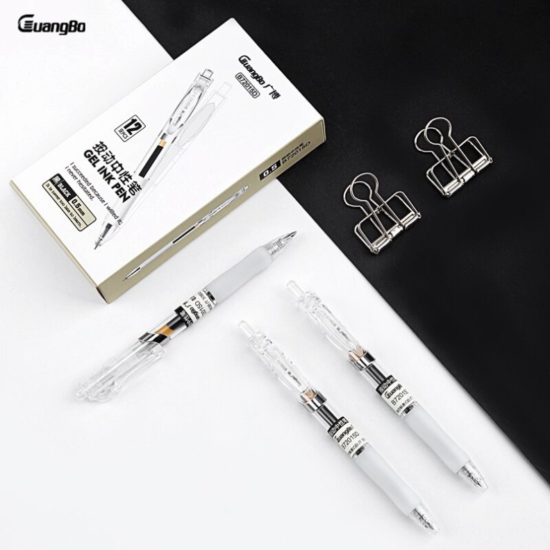 Bút bi nước Guangbo 0.5mm xanh, đen, đỏ B72015M/ B72015R/ B72015D