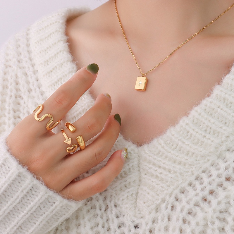 Dây chuyền ba lớp mạ vàng 18K p427-9 phong cách Pháp