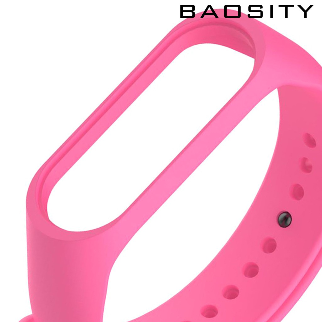 Dây Đeo Thay Thế Chất Liệu Silicon Màu Trơn Cho Xiaomi Mi Band 3