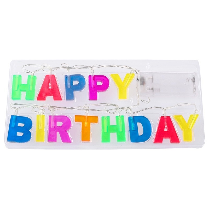 Dây đèn LED hình chữ Happy Birthday/ Merry Christmas trang trí tiệc