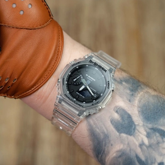 Đồng hồ nam Casio G-Shock GA-2100SKE-7A chống va đập, chống nước 200m, hàng chính hãng