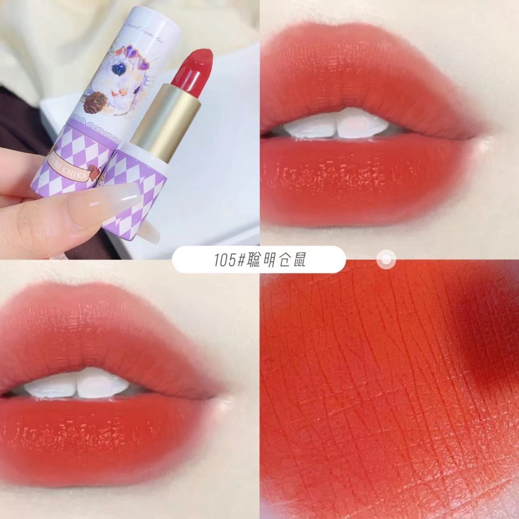 Son Môi MAGIC CASA Chất Nhung Lì Lâu Trôi Không Dính Thành Cốc Thiết Kế Vỏ Hình Ống Giấy Dễ Thương