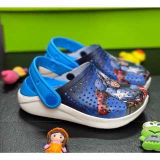 Dép sục crocs literide in hình siêu nhân màu xanh cho trẻ em