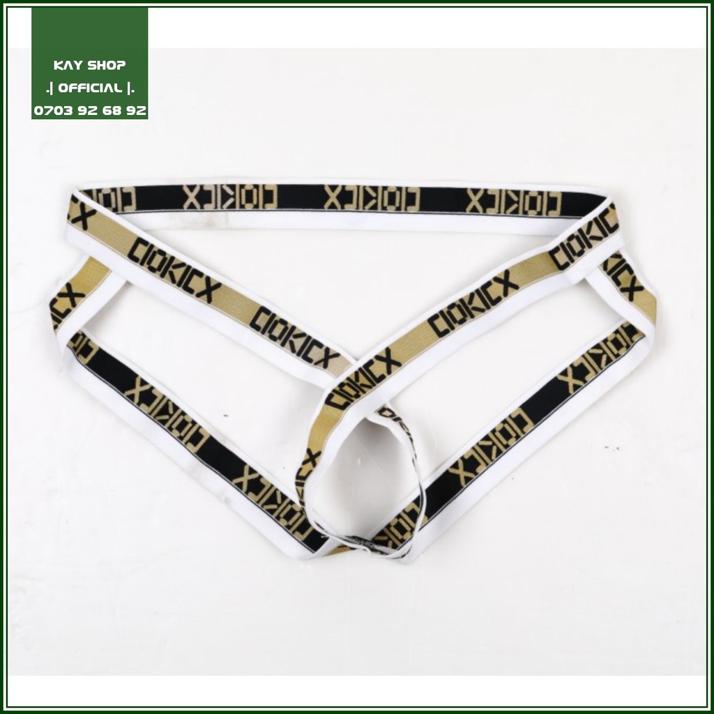 Quần lót cockring nam sexy Vàng NERO siêu đẹp phối jockstrap nâng mông căng fit - Quần sịp nam mẫu mới 2020 E607