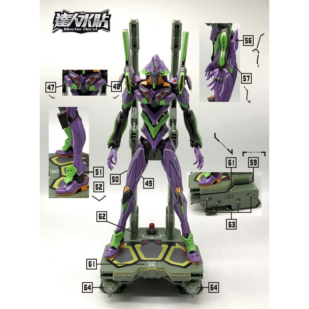 Decal nước RG 1/144 Evangelion 01 DL