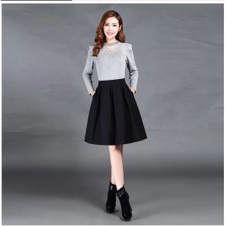 Chân váy xếp ly midi