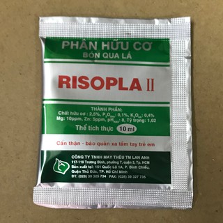 Phân hữu cơ bón qua lá RISOPLA 2 gói 10 ml - chuyên dùng cho hoa kiểng