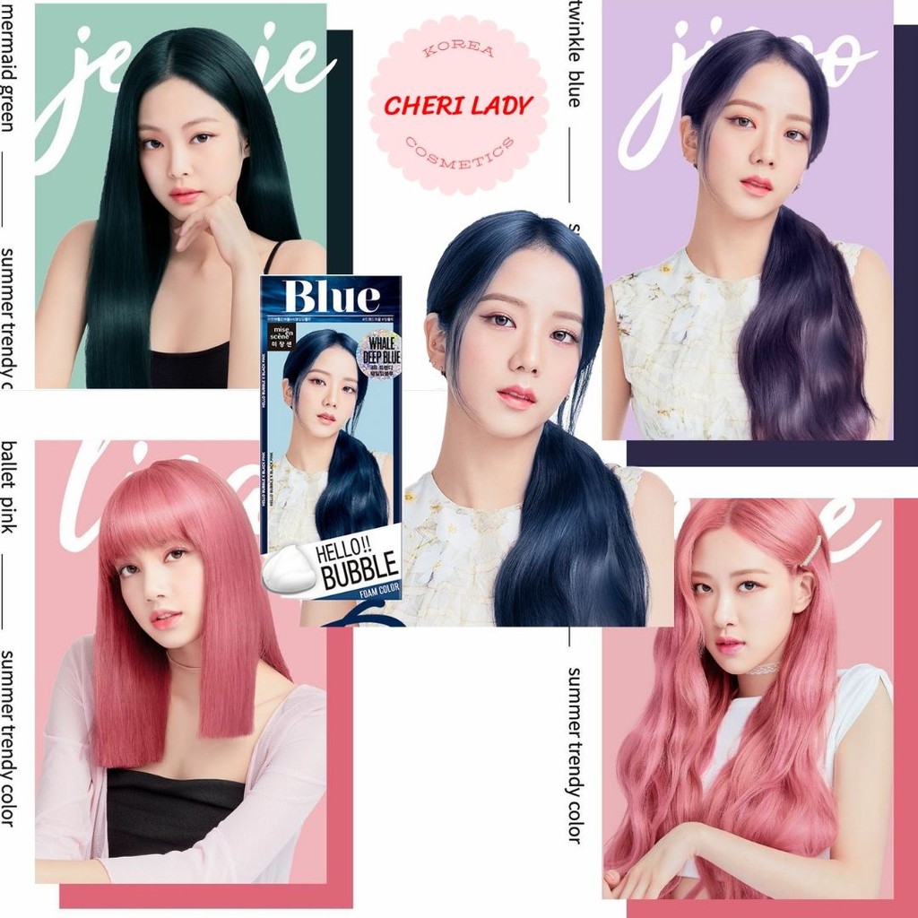 Thuốc Nhuộm Tóc Hello Bubble Foam Mise En Scene x BlackPink - Xanh Đen | BigBuy360 - bigbuy360.vn