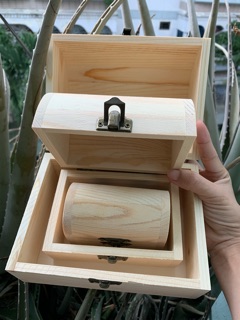 Hộp gỗ hình rương size M