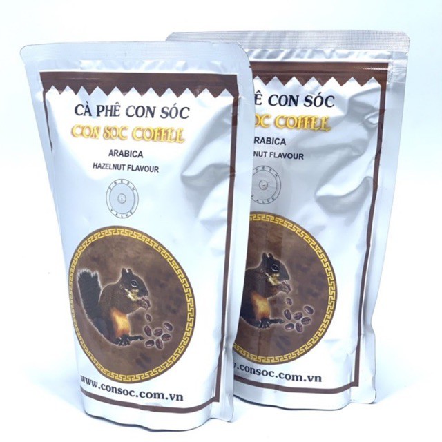 CAFE CON SÓC BỊCH NÂU 500GAM - 02 BỊCH - CÀ PHÊ PHA PHIN