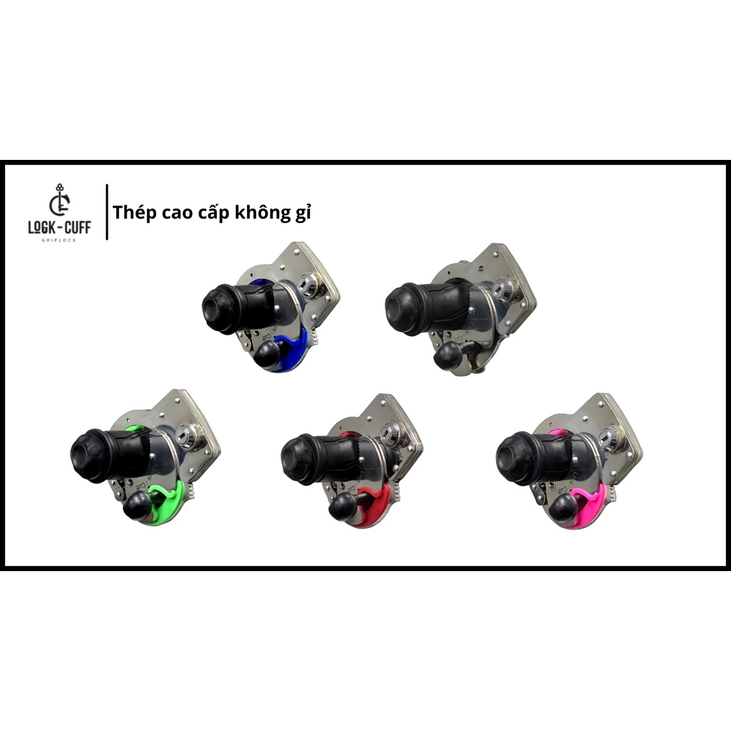 KHÓA XE MÁY CHỐNG TRỘM LOCK CUFF CÓ VIỀN BẢO VỆ - THÉP KHÔNG GỈ CAO CẤP