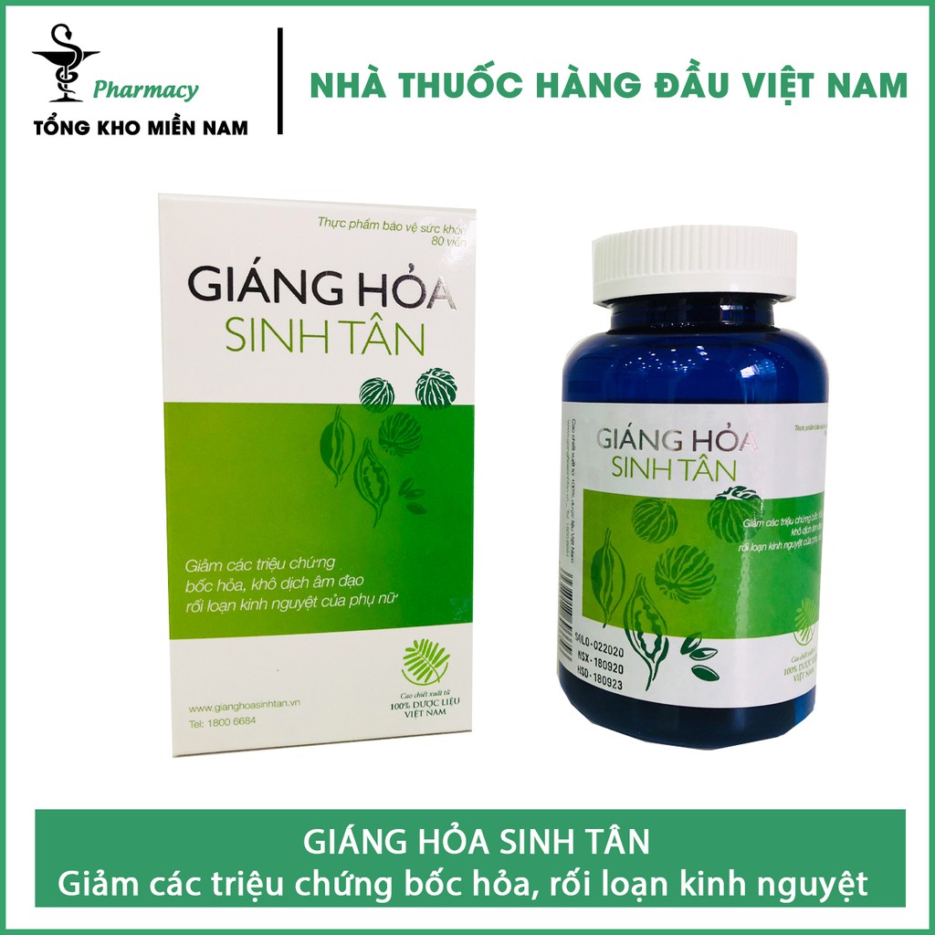 Viên uống Giáng Hỏa Sinh Tân Mẫu Mới - Giảm các triệu chứng bốc hỏa, kéo dài độ tuổi thanh xuân - Hộp 80 viên