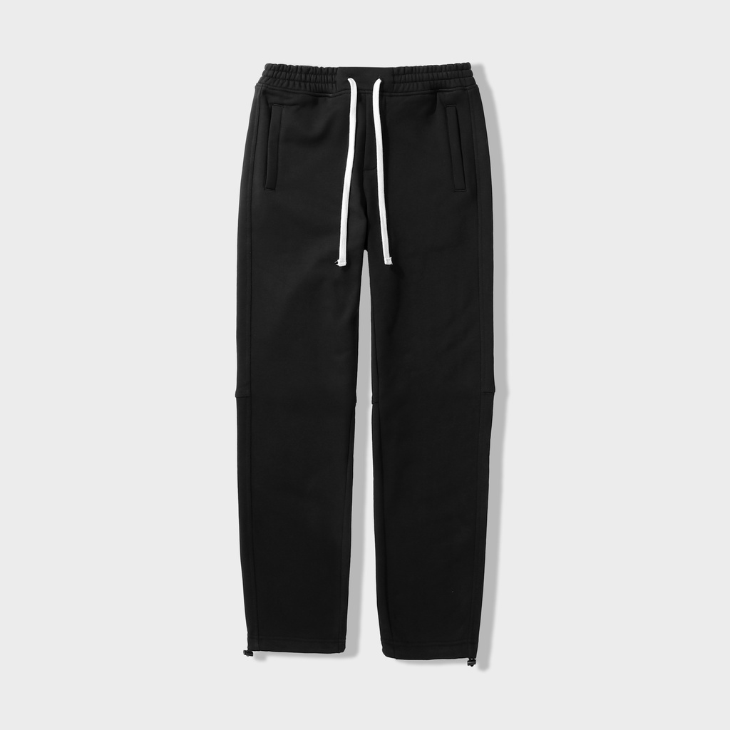 Quần Sweatpants jogger nam màu xanh đen ống xuông có dây rút unisex nỉ bông dày dặn.