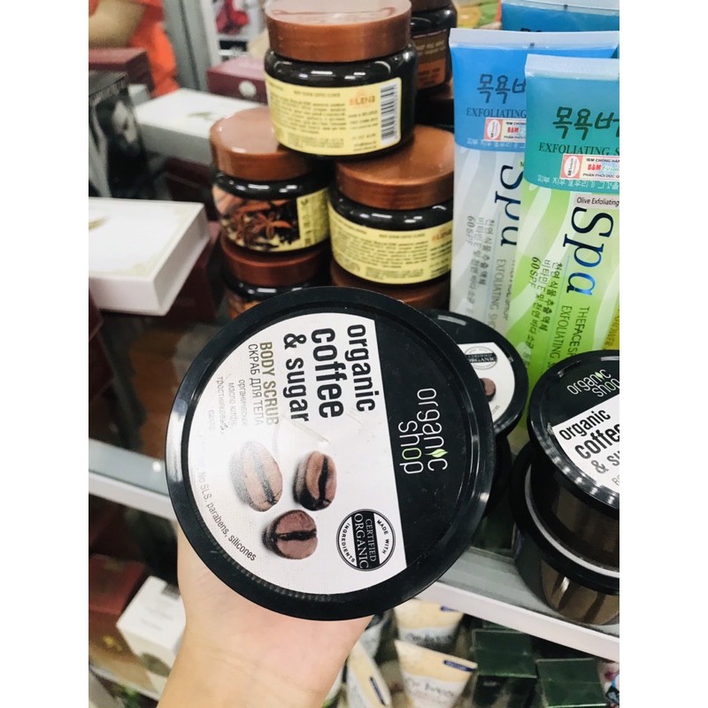 HŨ TO BODYTẨY DA CHẾT TOÀN THÂN ORGANIC SHOP ORGANIC COFFEE & SUGAR BODY SCRUB