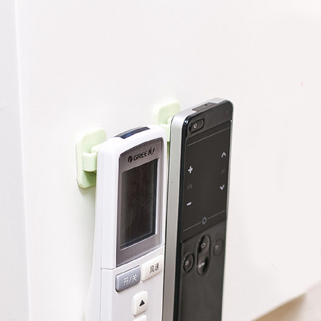 Bộ 2 set 4 móc dán tường treo điều khiển từ xa cao cấp tiện dụng