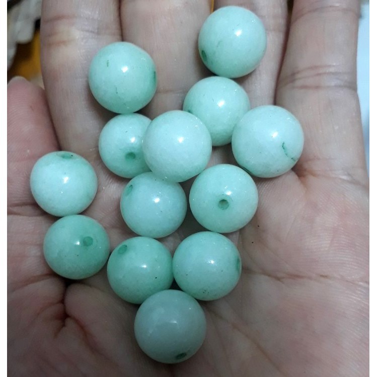 1 viên đá thiên nhiên 12mm xanh ngọc