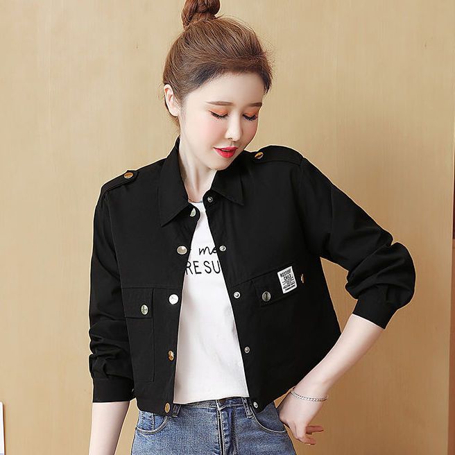 Áo khoác ngắn 2022 mùa thu thời trang nữ trẻ trung