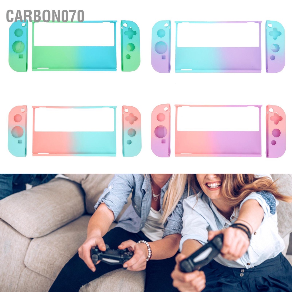 Vỏ Bọc Silicon Màu Gradient Bảo Vệ Tay Cầm Chơi Game Switch OLED