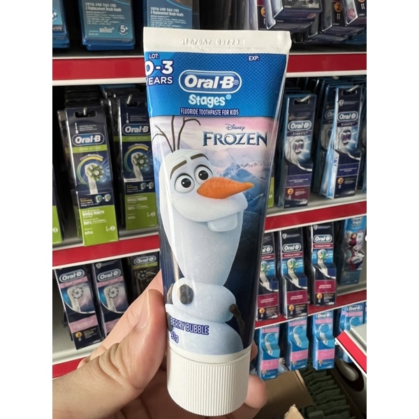 Kem Đánh Răng Oral-B Cho Bé Từ 0-3 tuổi Stages Frozen Olaf 92g - Chính hãng Đức