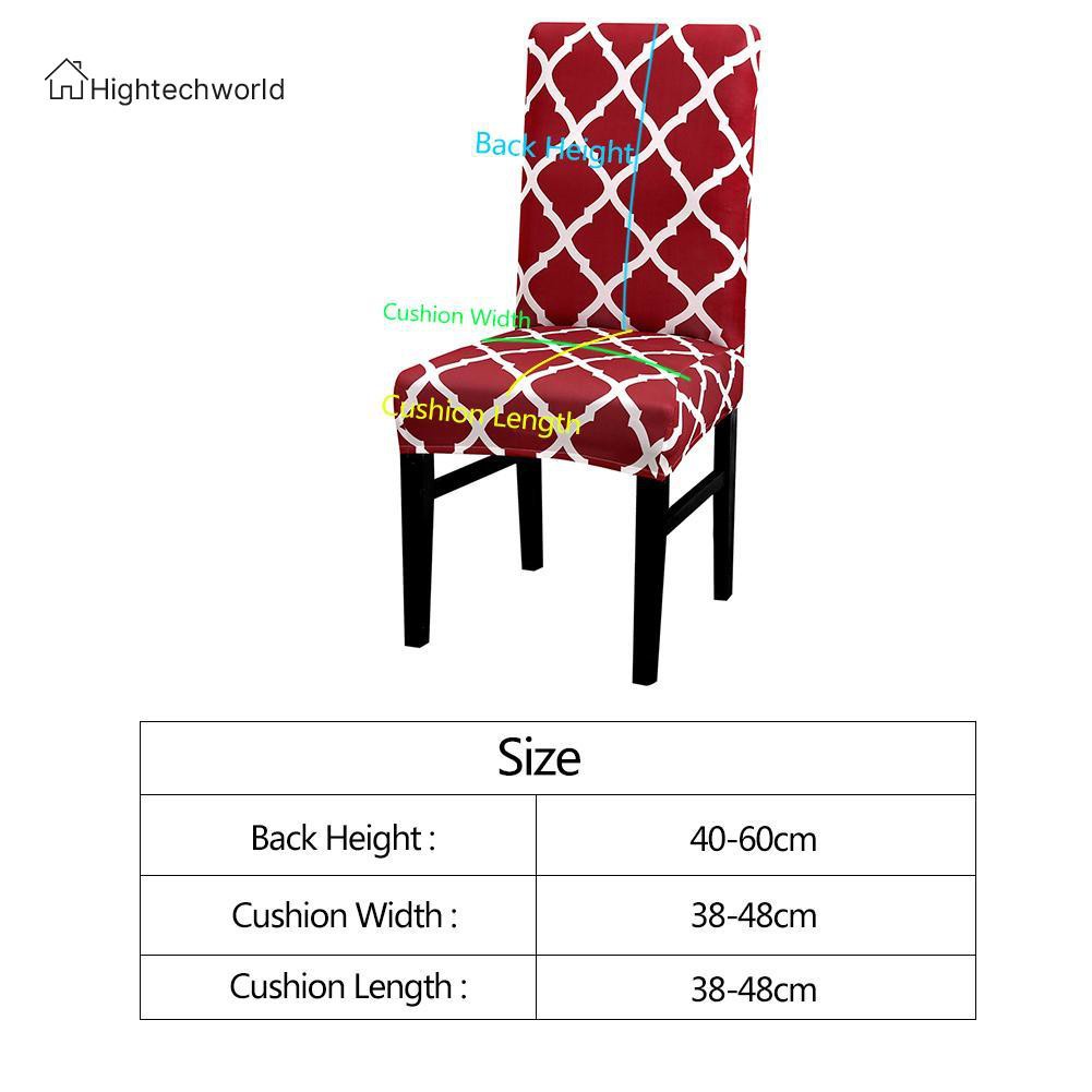 Hightechworld Stretch Geometry Print Modern Chair Cover Removable Hotel Party Slipcover