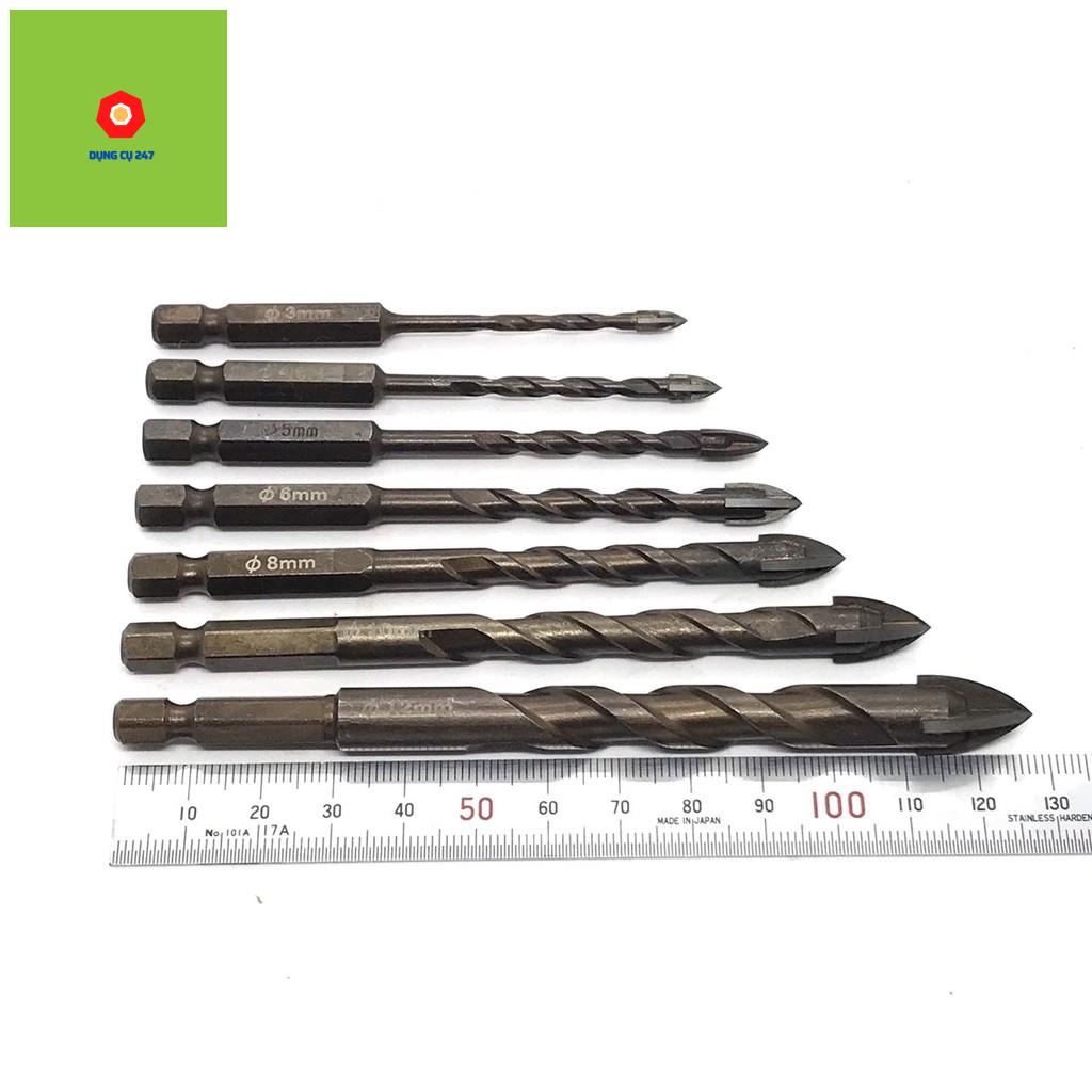 Mũi Khoan Đa Năng 4 Cạnh Chuôi Lục Giác - Bán Lẻ Đầy Đủ Kích Cỡ