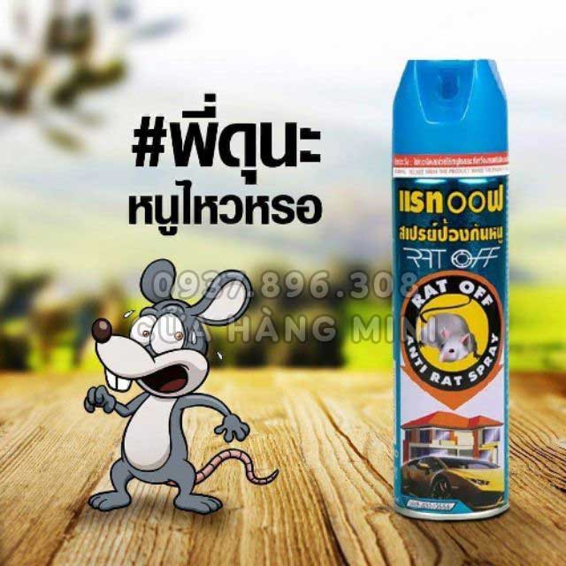 【CHẤT LƯỢNG】 Chai (Bình) Xịt Đuổi Chuột Rat Off - Anti Rat Spray Thái Lan (Có Tem Vàng)