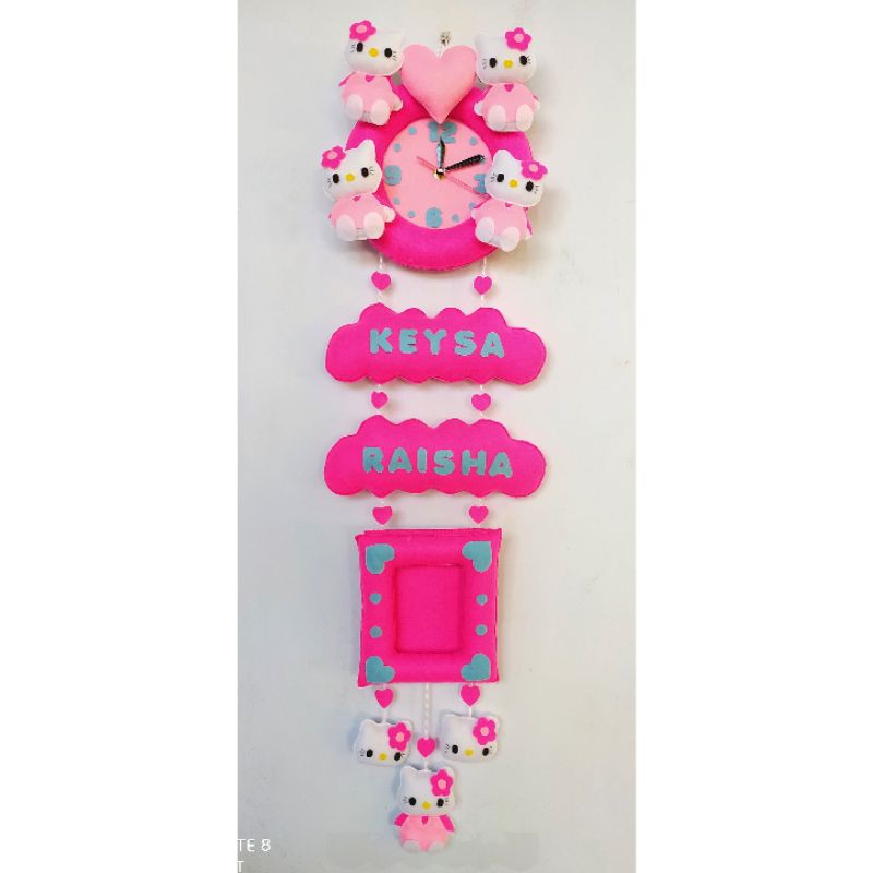 Đồng Hồ Treo Tường Hình Hello kitty Xinh Xắn