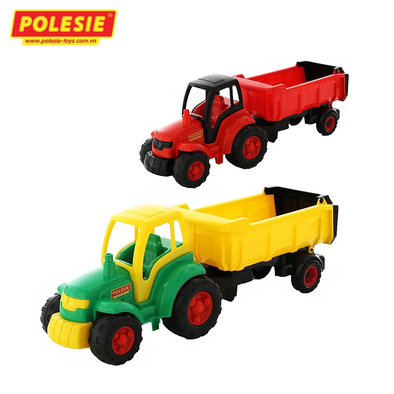 Xe Máy Kéo Đồ Chơi Champion Sơ Mi Rơ Móc, Đồ Chơi Nông Trại POLESIE An Toàn, Siêu Bền Cho Bé [HÀNG NHẬP KHẨU CHÂU ÂU]