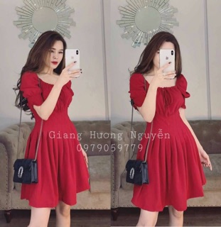 Váy xếp ly dây rút ngực