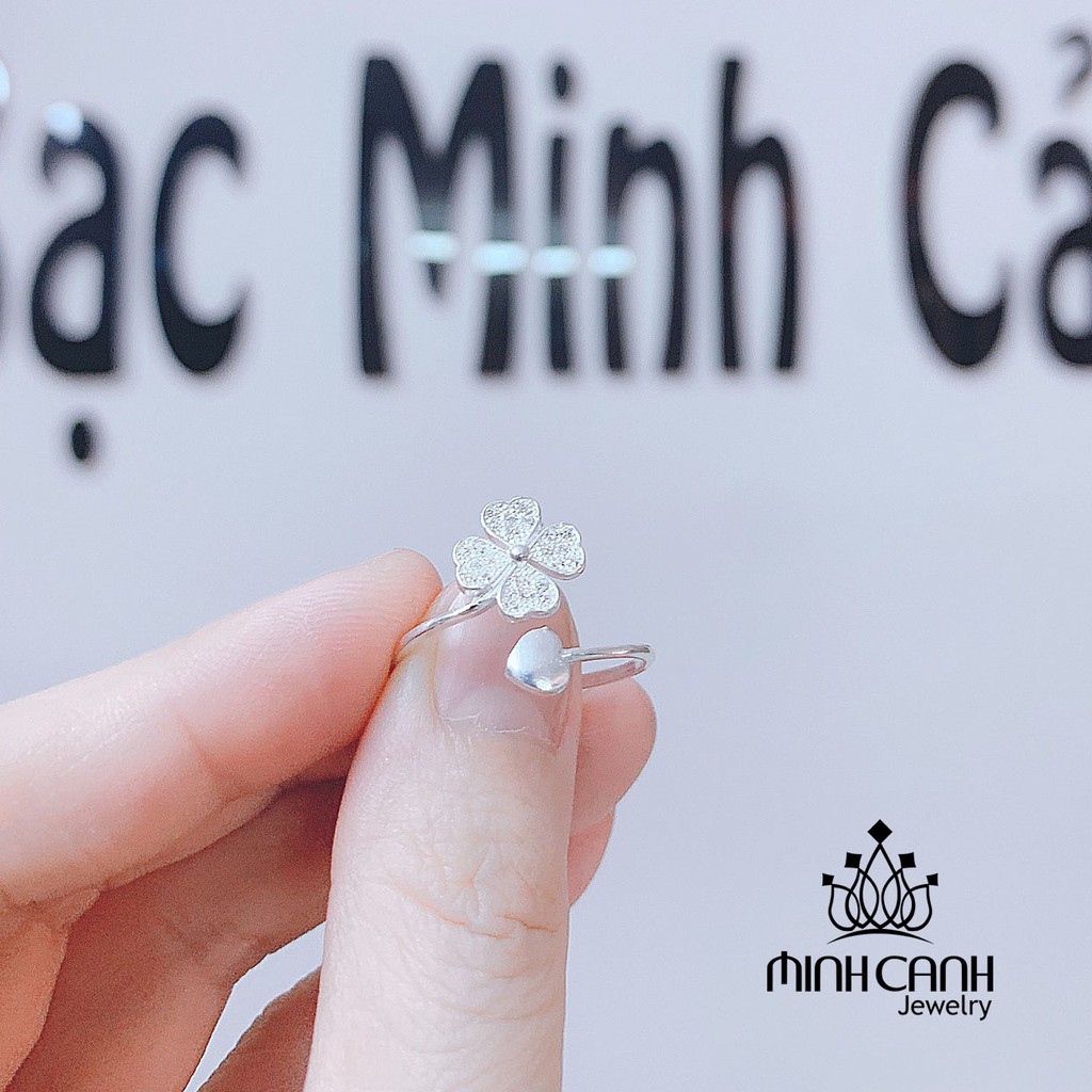 Nhẫn Bạc Nữ Minh Canh Jewelry - Cỏ 4 Lá Freesize