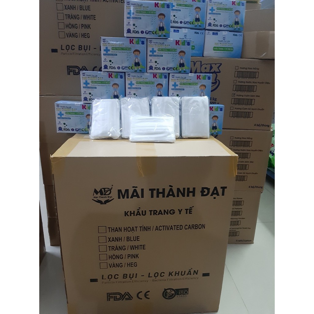 01 THÙNG 50 HỘP -Khẩu Trang Cao Cấp- MAI THANH DAT- Kháng Khuẩn 99,9%- 1 hộp/50 cái