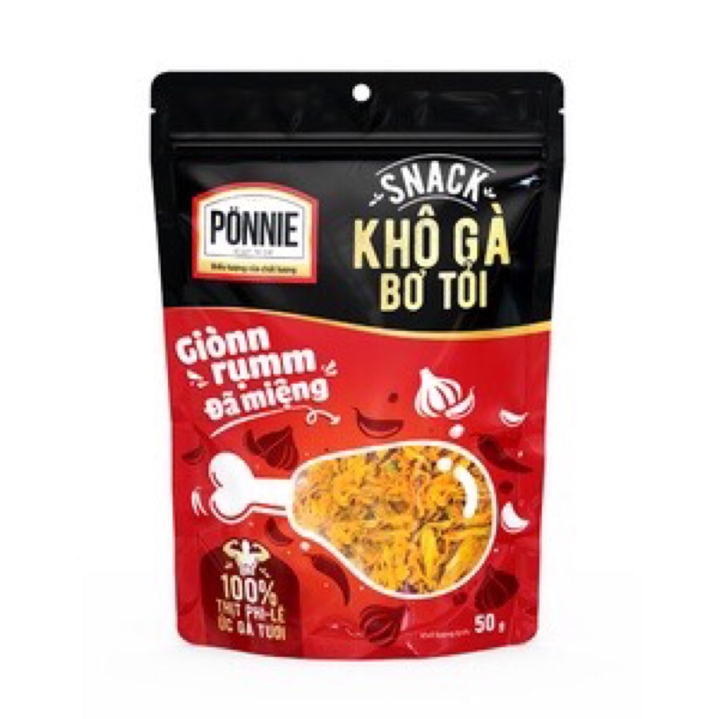 Khô gà bơ tỏi PONNIE ( túi 35g )