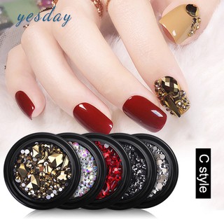 Túi hạt đá 3D trang trí móng tay nghệ thuật