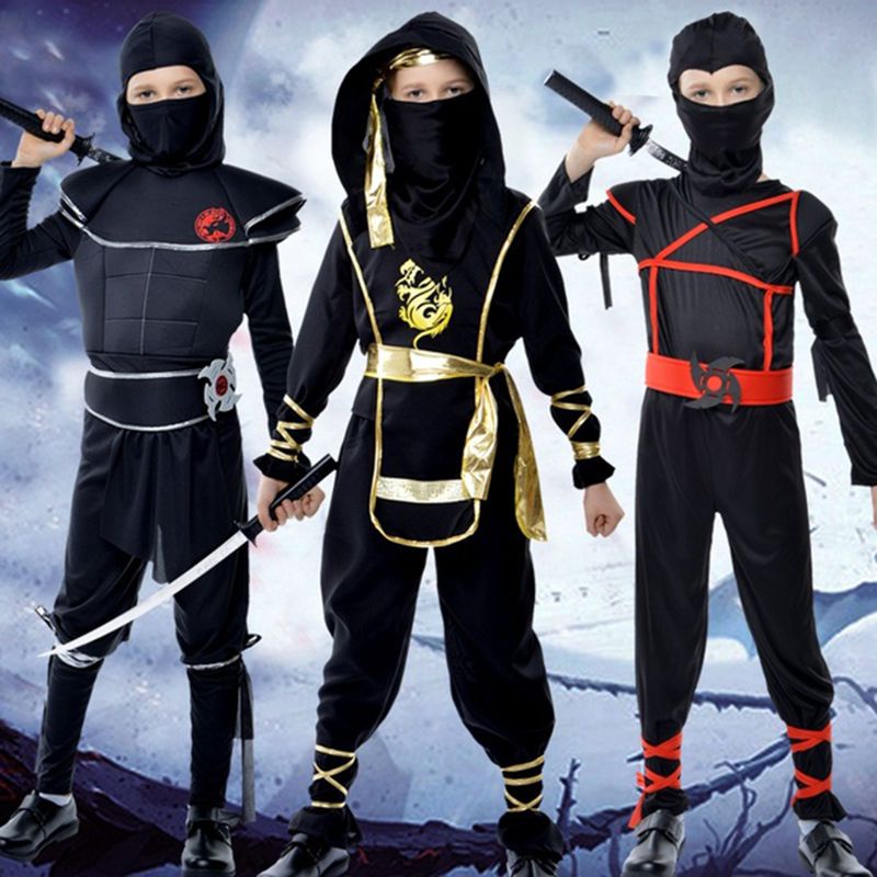 Trang Phục Hóa Trang Chiến Binh Samurai Nhật Bản Ninja Cho Bé Trai