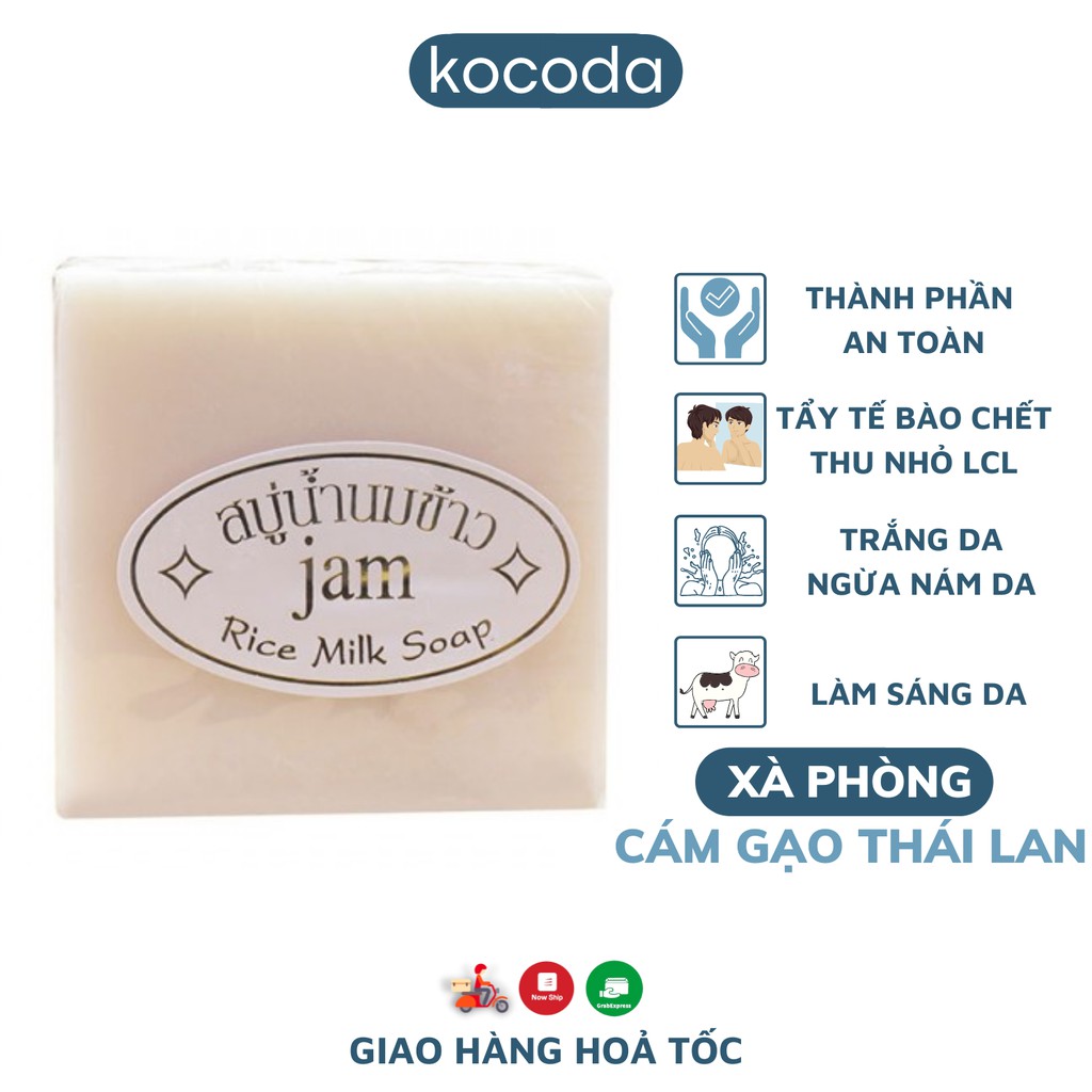 Xà Phòng Cám Gạo Thái Lan Trắng Da Jam Rice Milk Soap - KOCODA