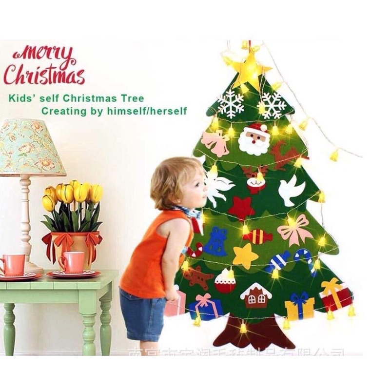 Cây thông Noel vải bền đẹp(tặng kèm đèn và 25 phụ kiện trang trí)