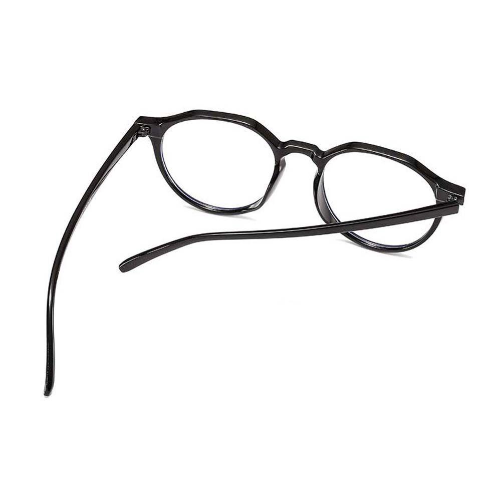 Mắt Kính Chống Bức Xạ Gọng Vuông Tròn Màu Đen Phong Cách Hàn Quốc Dành Cho Bạn Nữ