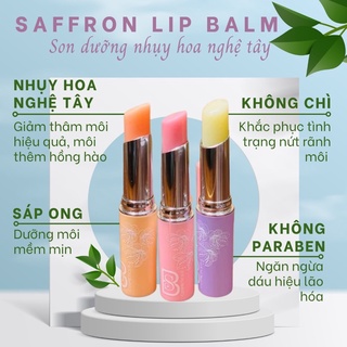 SON DƯỠNG NHUỴ HOA NGHỆ TÂY (LÀM MỀM, HỒNG, CHỐNG THÂM MÔI) KHÔNG CHÌ, KHÔNG PARABEN- CHÍNH HÃNG BS COSMETIỐNGAM