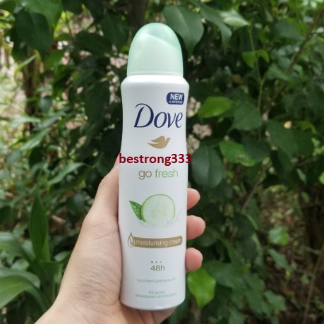 Xịt khử mùi Dove Cucumber &amp; Green Tea Scent 150ml